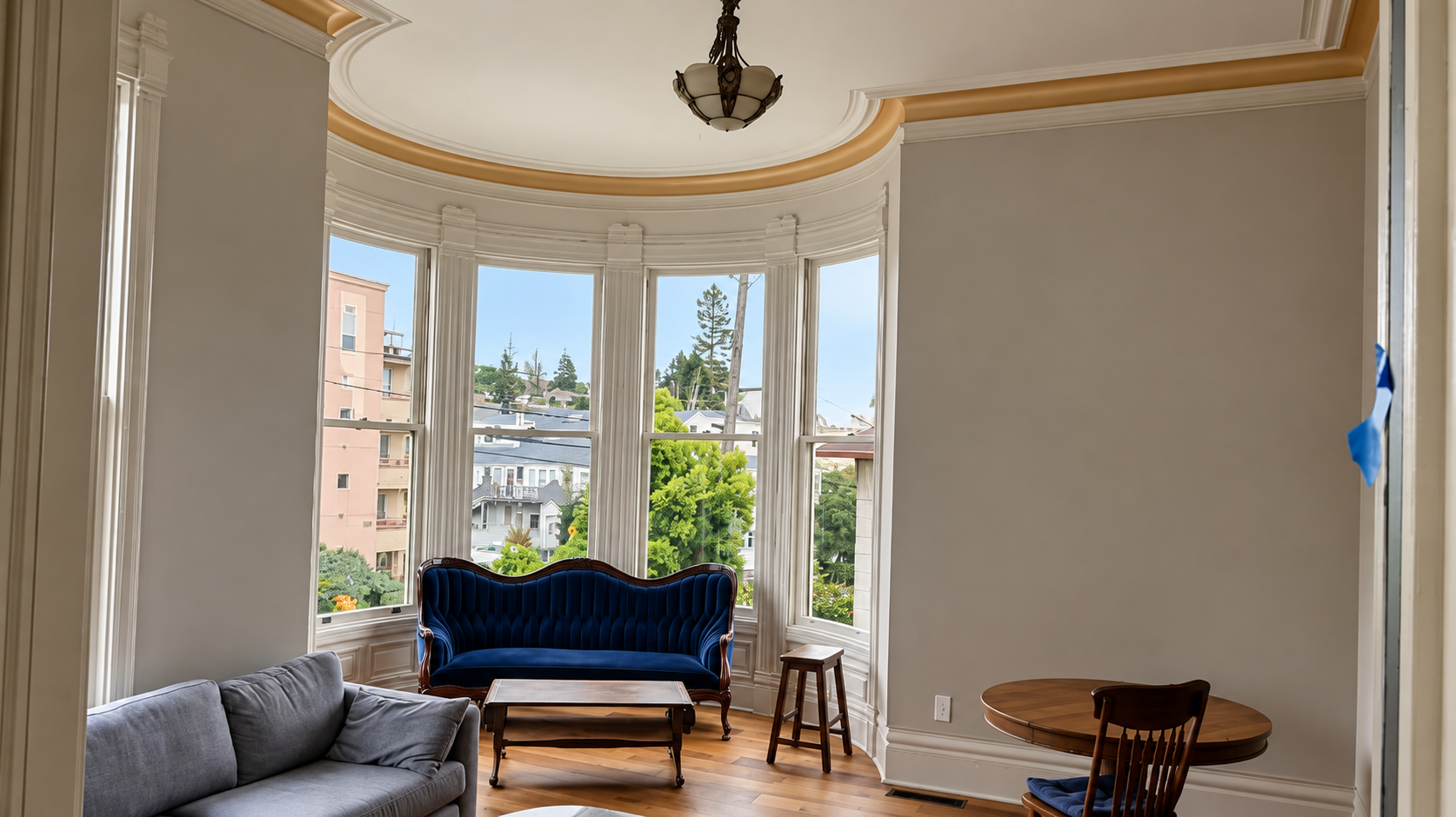 Completed Victorian interior painting project in Berkeley